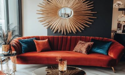 10 inspiracji na urządzenie salonu w stylu glamour z jasnymi dodatkami