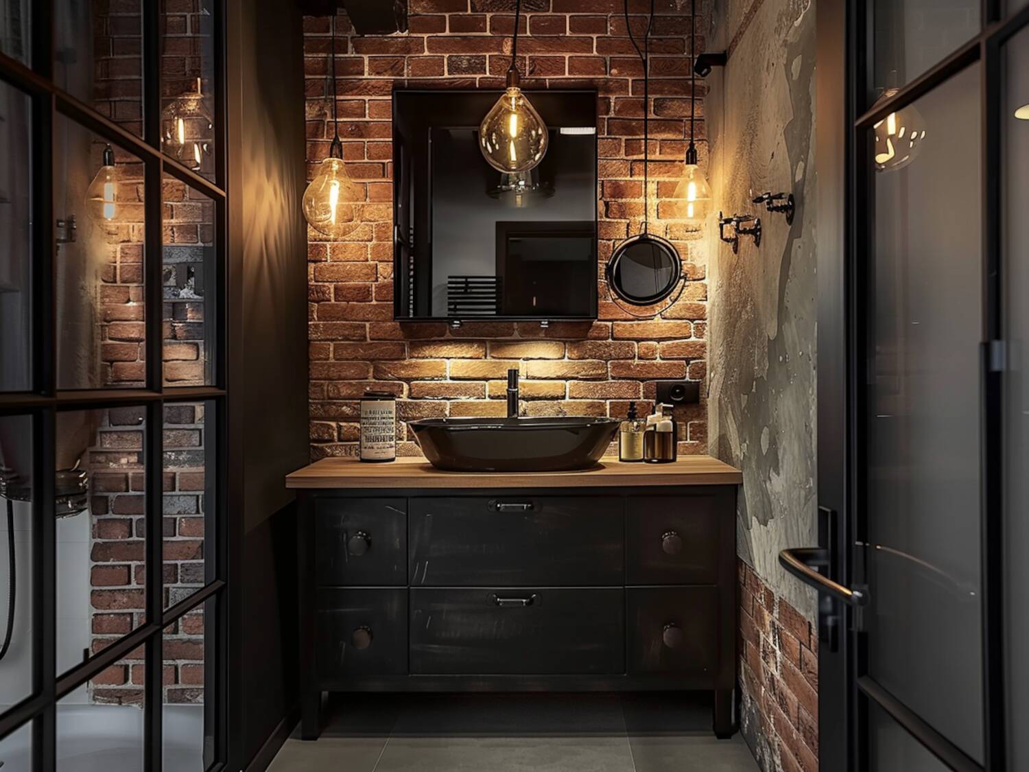 Jak urządzić łazienkę w stylu industrialnym z dodatkami drewna