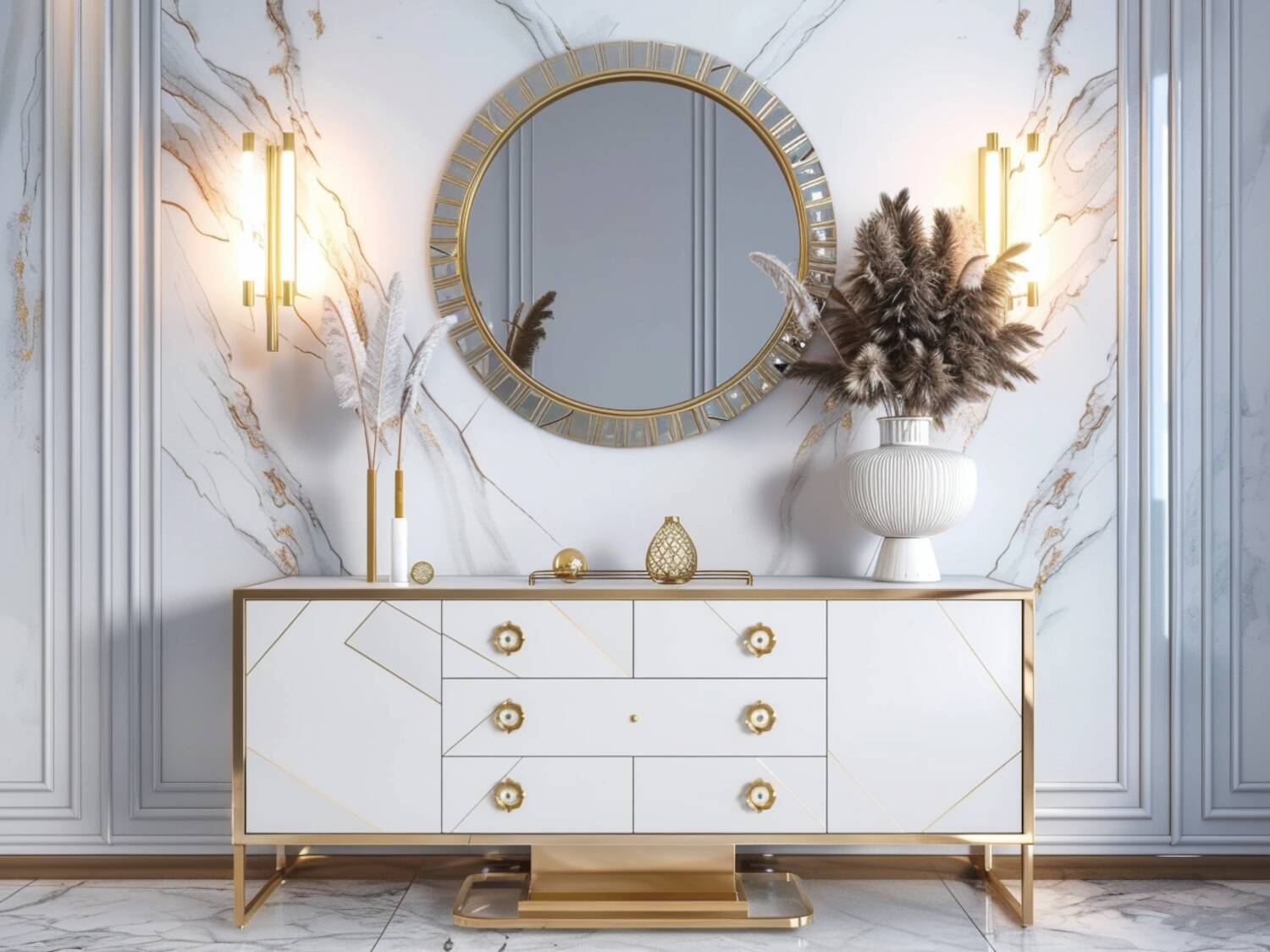 Jakie dodatki pasują do mebli w stylu glamour