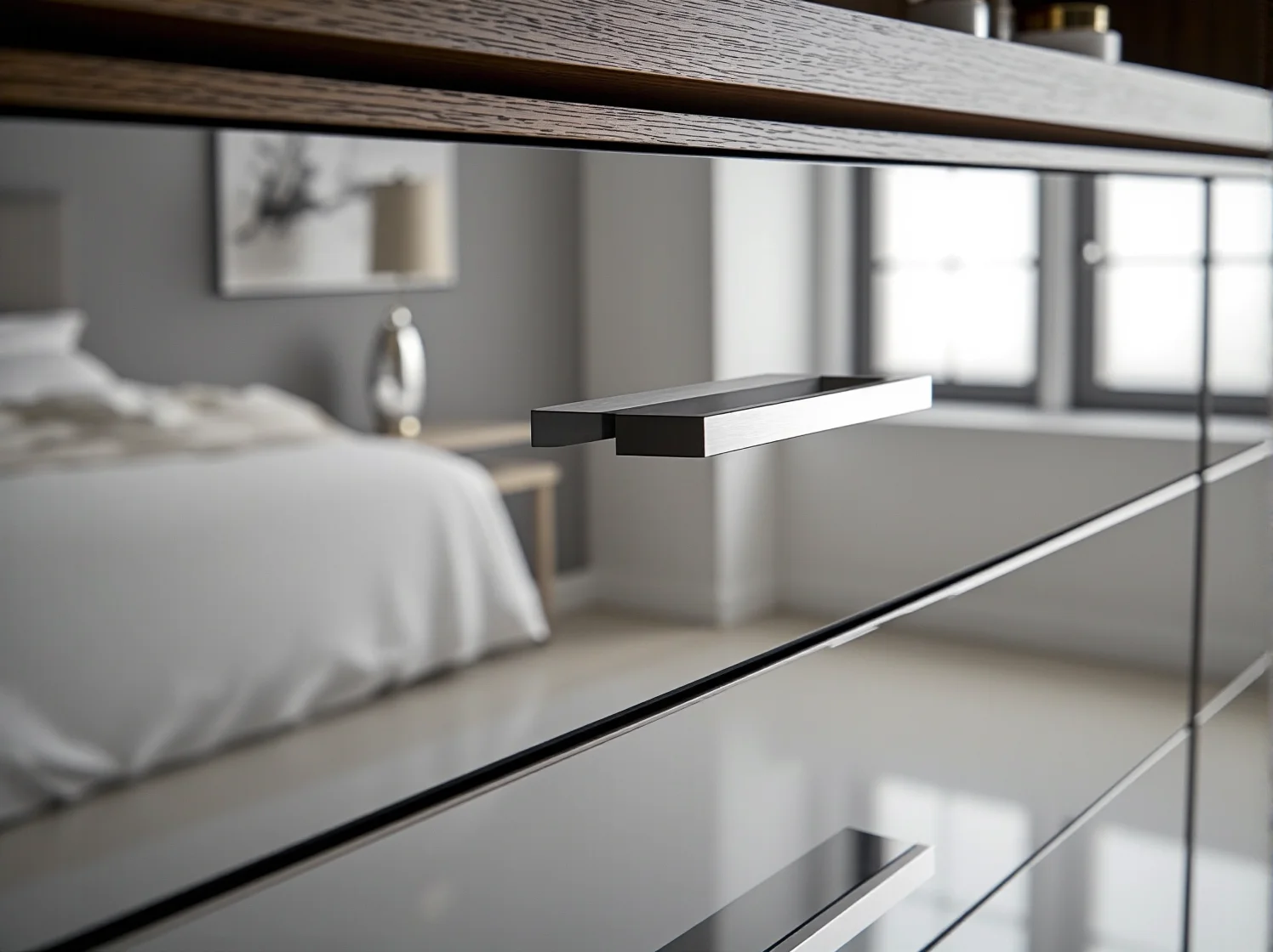 Ręczne polerowanie powierzchni mebla dla uzyskania wysokiego połysku.