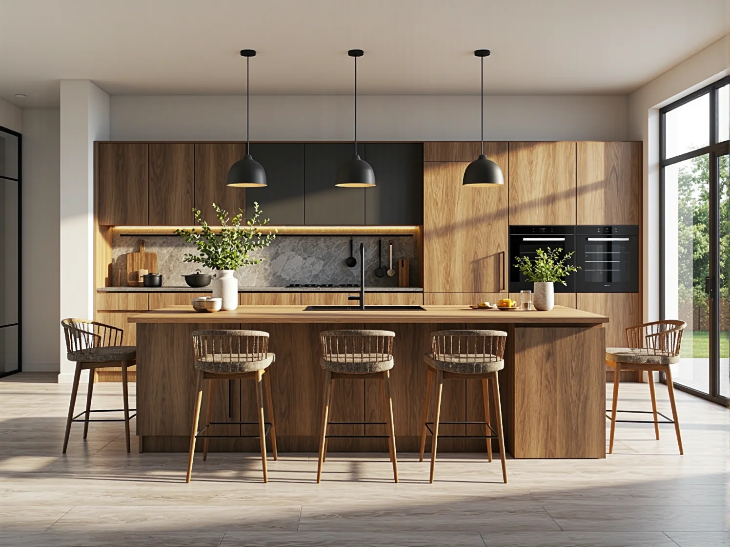 Stylowe, czarne krzesła barowe w kuchni w stylu industrialnym. Recenzja popularnych modeli hokerów.