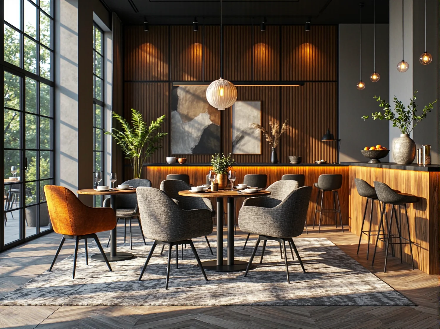 Przegląd stołów do hotelowej strefy bufetowej – drewniany stół z cateringiem.