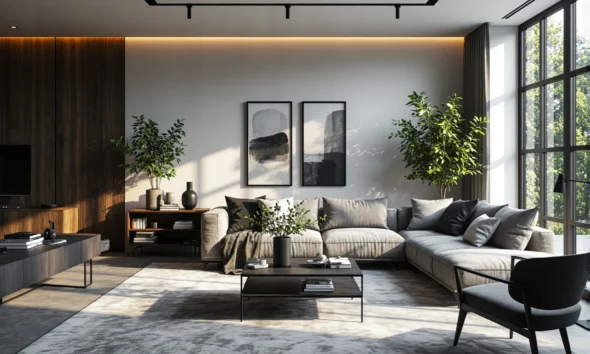 Nowoczesny stolik kawowy czarny z metalową ramą i półką