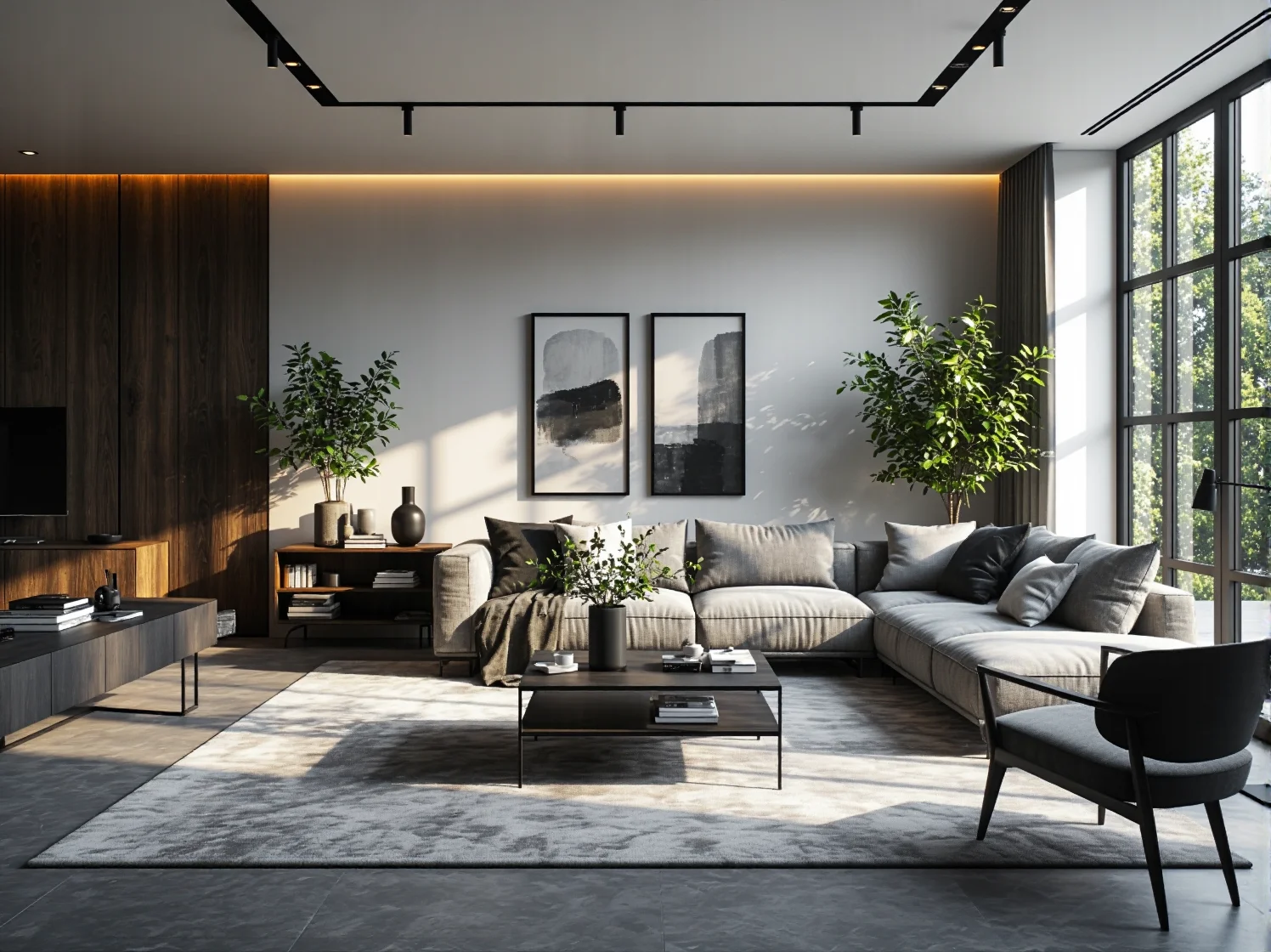 Nowoczesny stolik kawowy czarny z metalową ramą i półką