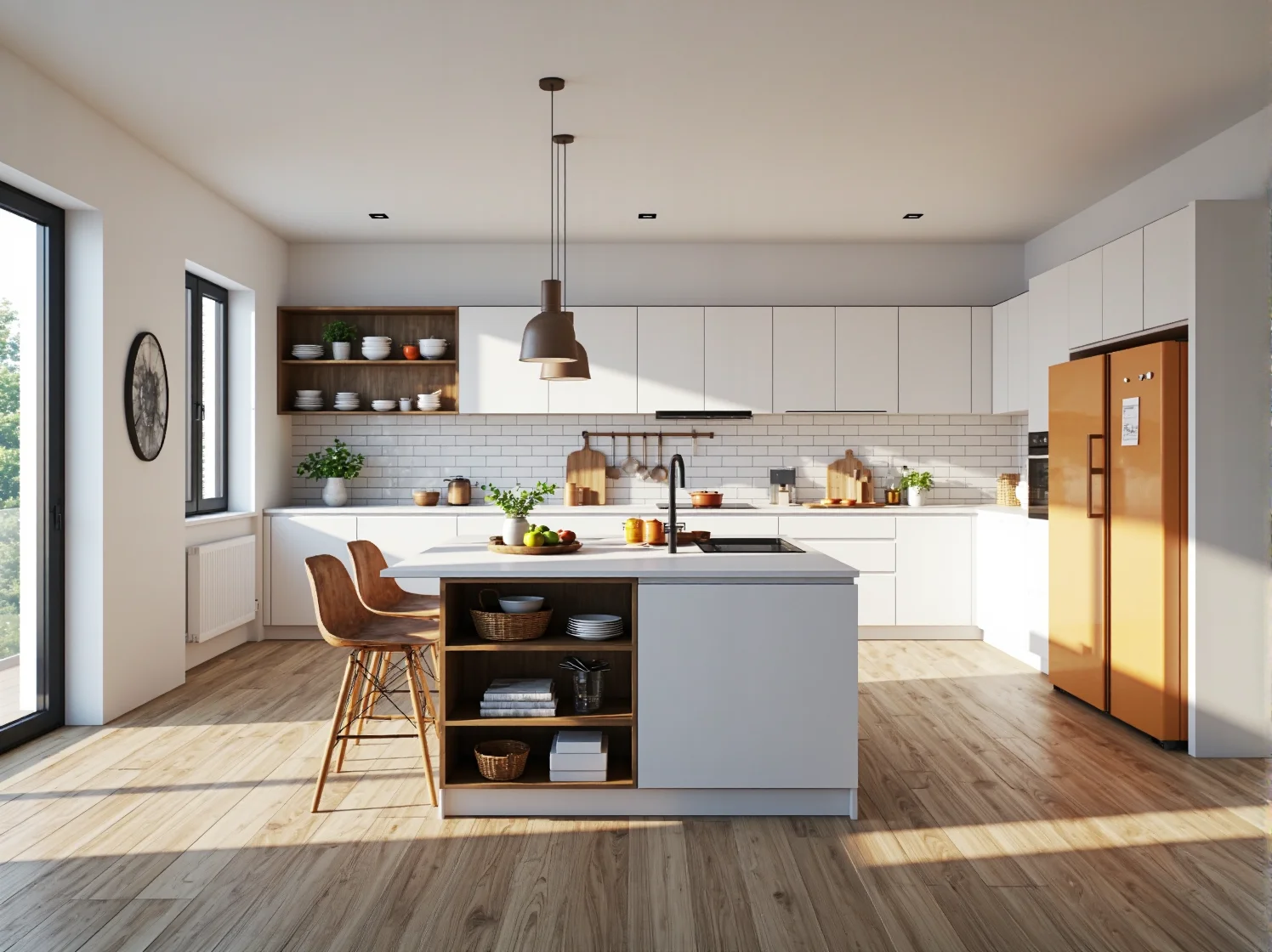 Pomysłowe schowki w sypialni: łóżko z szufladami do przechowywania pościeli i innych przedmiotów.