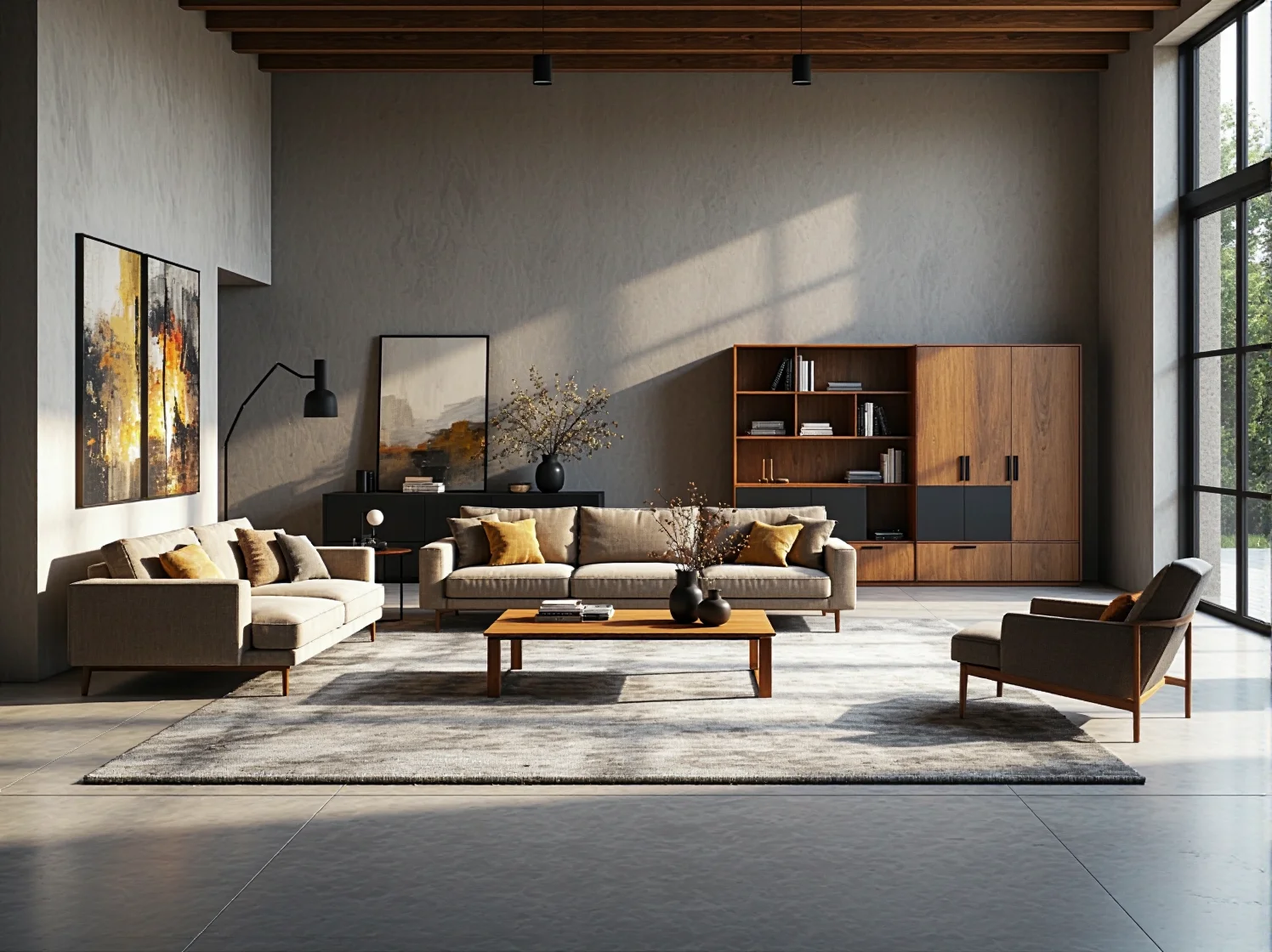 Luksusowe dodatki, takie jak złote uchwyty i stylowe lampy, w eleganckiej, nowoczesnej kuchni.