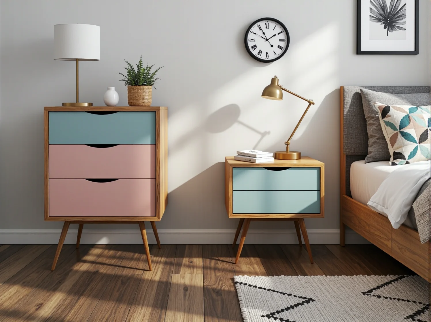 Nowoczesna szafka nocna vintage łącząca klasyczny design z wysoką jakością