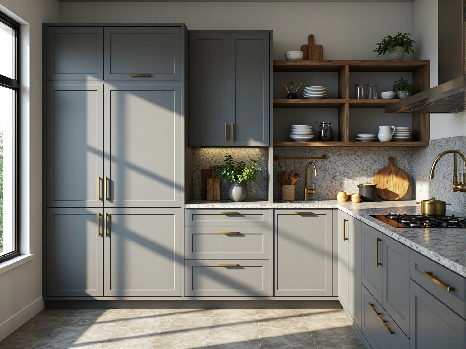 Narożnik retro w odcieniu butelkowej zieleni, dodający charakteru nowoczesnemu salonowi.