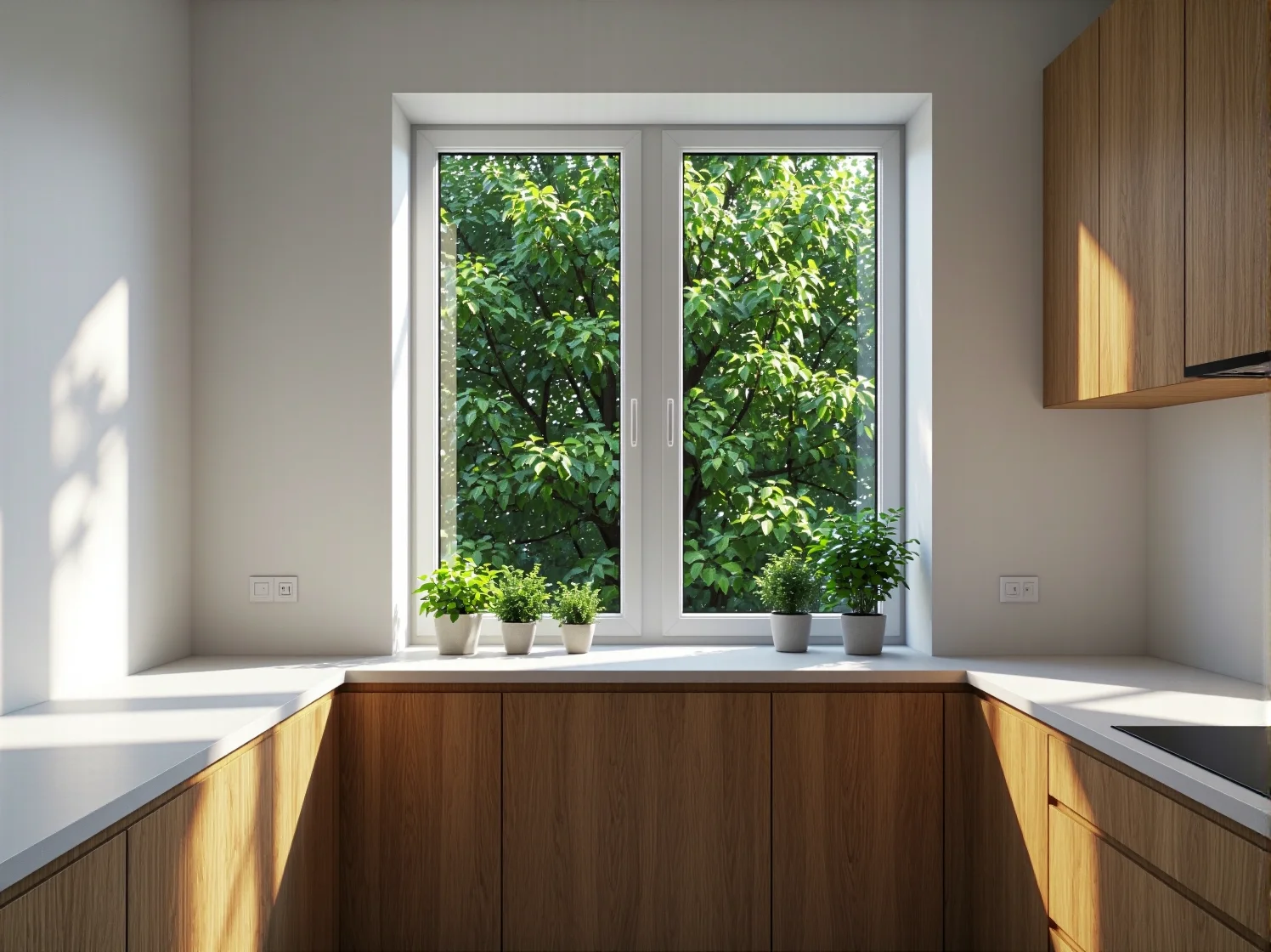 Dobór roślin i oświetlenia w projekcie małego ogrodu w duchu minimalizmu.