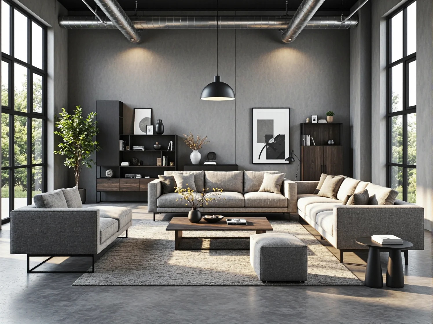 Stół i krzesła do jadalni w stylu industrialnym. Surowe drewno połączone z czarnym metalem.