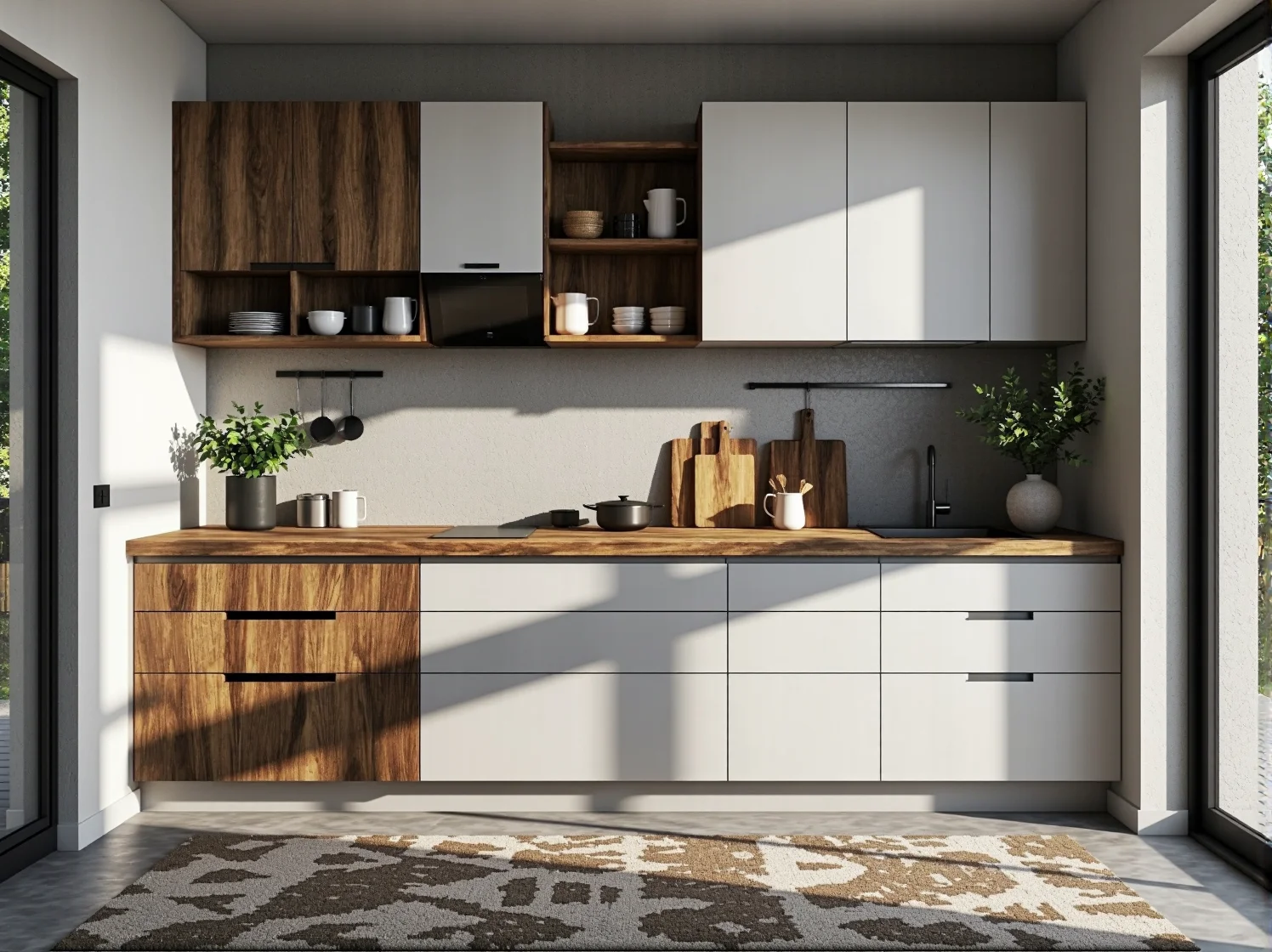 Nowoczesny zestaw mebli ogrodowych z recyklingu, dowodzący, że ekologia może być stylowa i praktyczna.