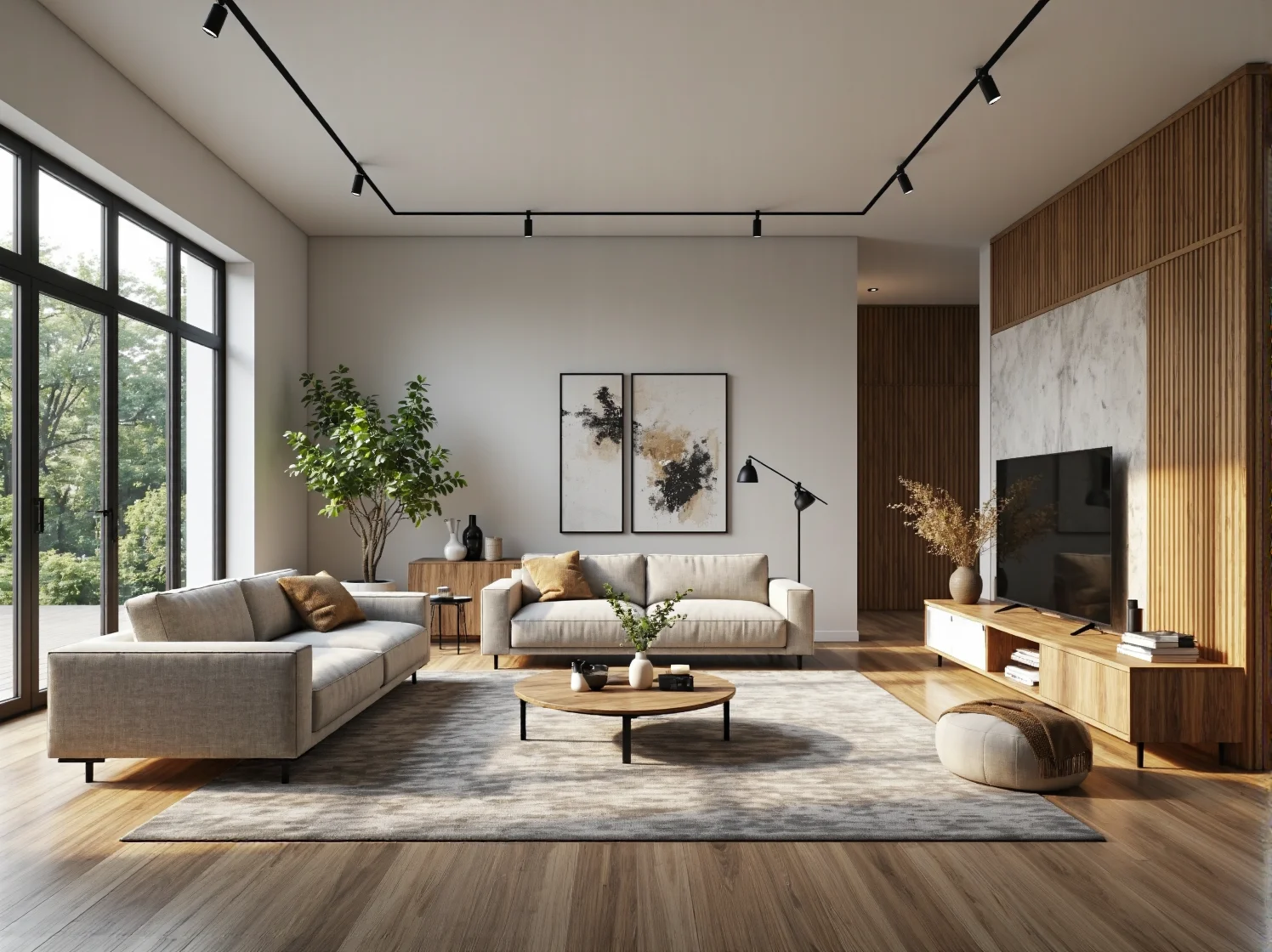 Sypialnia japandi, gdzie japoński design spotyka skandynawską funkcjonalność, tworząc spokojną oazę relaksu.