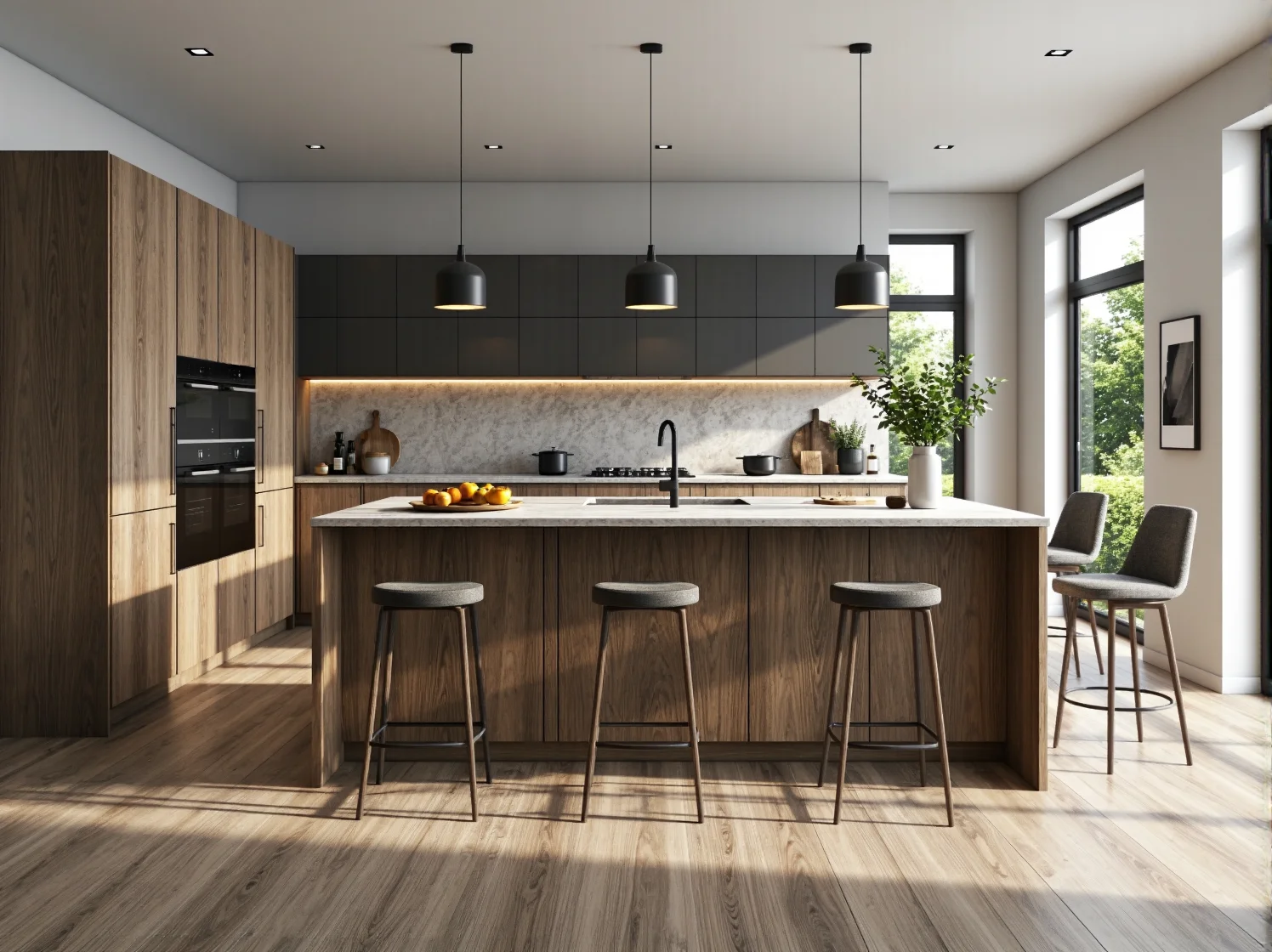 Eleganckie hokery tapicerowane w kuchni. Sprawdź, czy krzesła barowe z weluru to dobry wybór do Twojego domu.