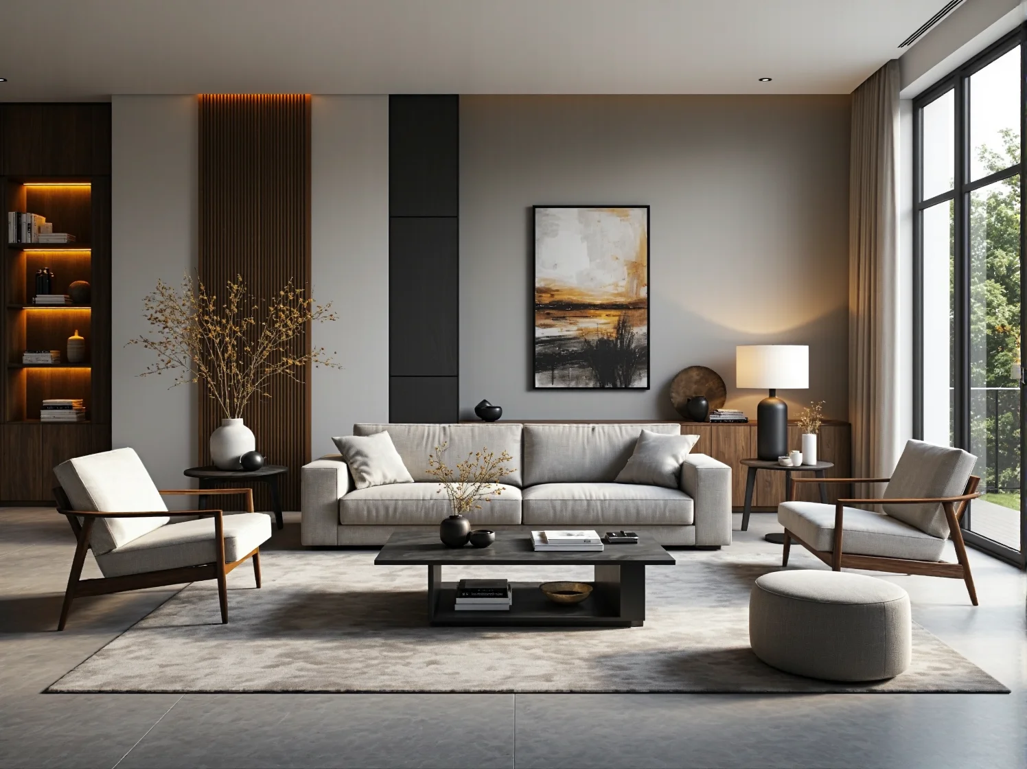 Zbliżenie na eleganckie, złote dekoracje i miękkie poduszki na sofie w luksusowej strefie wypoczynkowej.