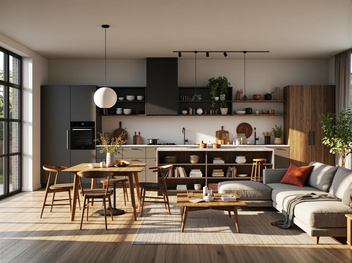 Nowoczesny stół z drewna z odzysku, ilustrujący trend zrównoważonego rozwoju w produkcji mebli luksusowych.